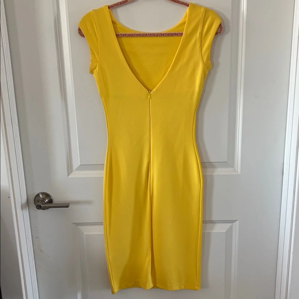 NWT Yellow Cap Sleeve Midi Dress - Picture 2 of 3